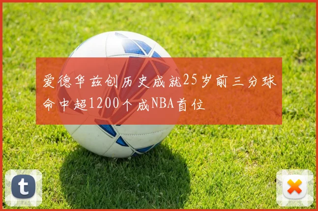 爱德华兹创历史成就25岁前三分球命中超1200个成NBA首位